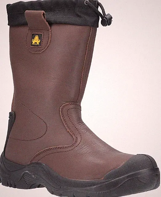 Amblers FS245 Herren Warm Leder Stahlkappe & Zwischensohle Arbeit Sicherheit Rigger Stiefel