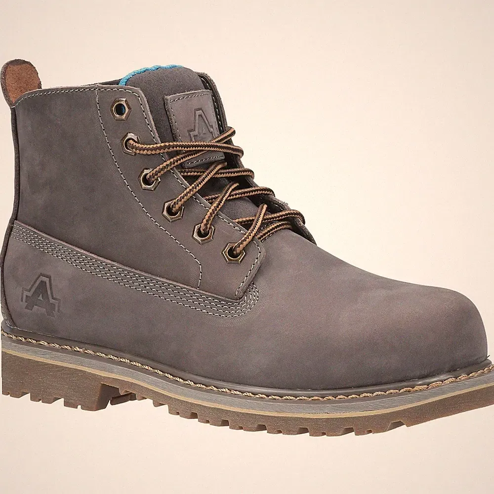 Amblers Safety AS105 Mimi Grey Damen Sicherheitsstiefel Vollnarbennubukleder SB