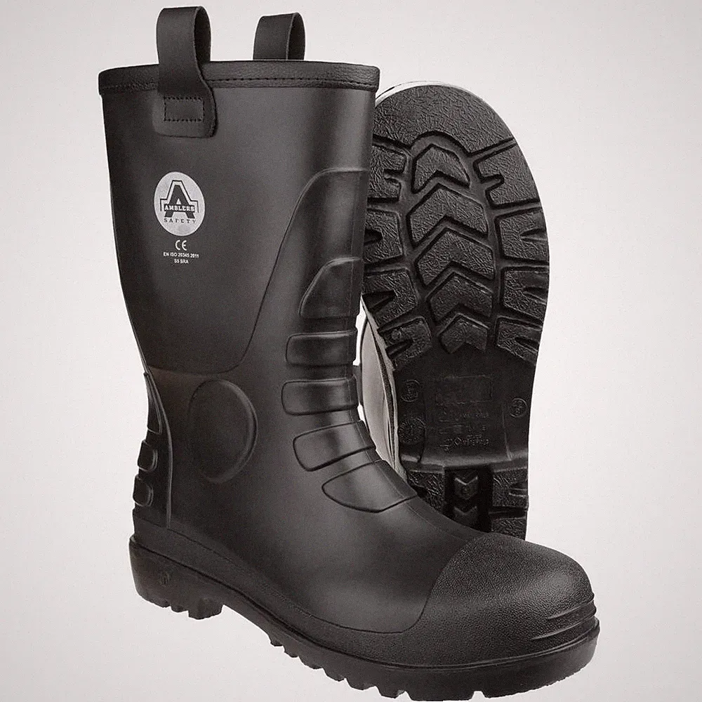 Amblers Safety Gummistiefel Fs90 Waterproof Pvc Pull ON Rigger Boot FO SR S5 249