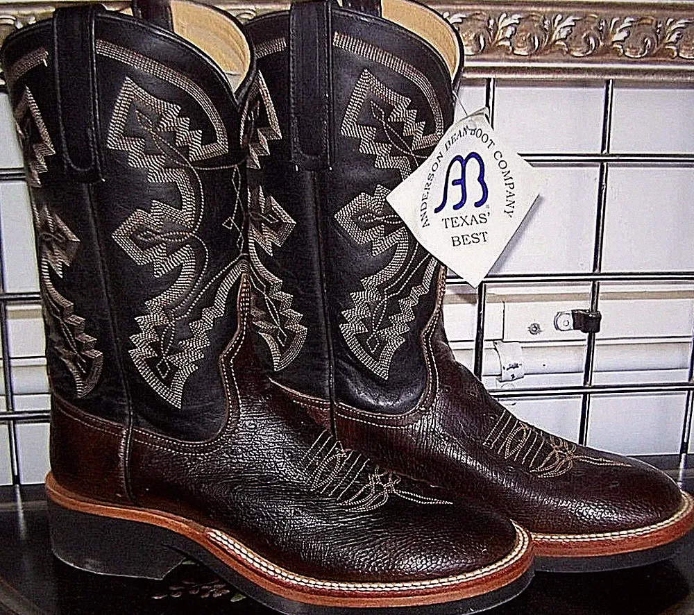 Anderson Bean Nikotin Glatt Strauß Kreppsohle Cowboy Stiefel 6B Damen 7 Sich 7.5