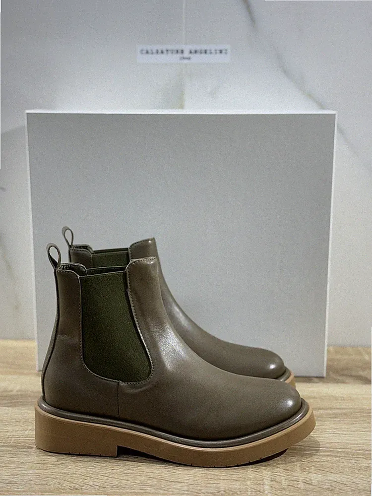 Animanera Venezia Chelsea Stiefel Frau Leder Schlamm Extralight Made IN Italy 40