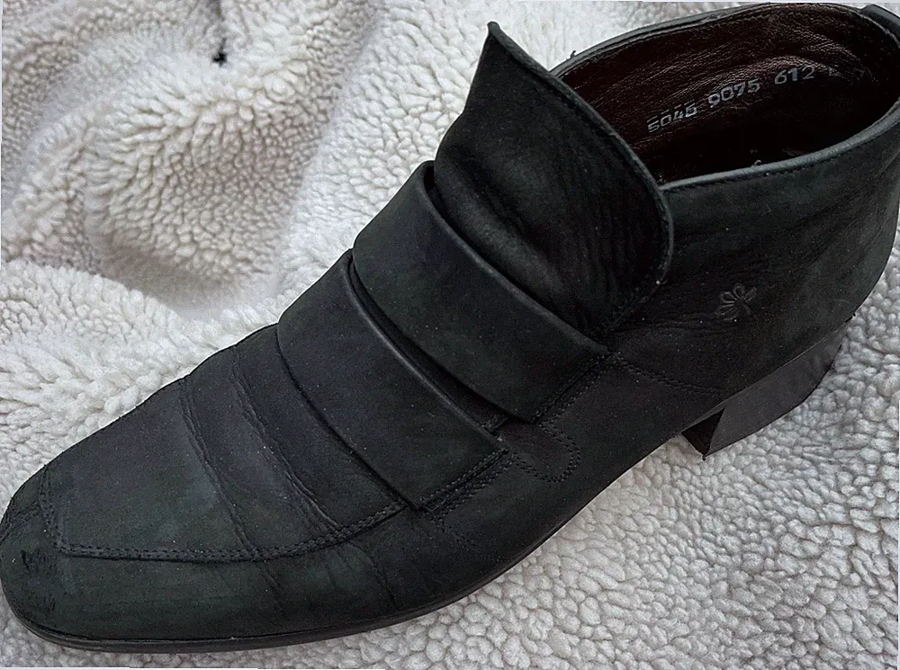 Ankle-Boot/ Stiefellette Gr.7/ 41 DUREA Nubuck-Leder elegant & sportlich
