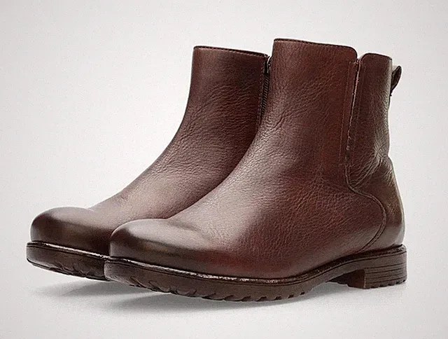 Ara Stiefelette LIVERPOOL Braun Glatt Leder Kurzstiefel Boot Chelsea 39502 09