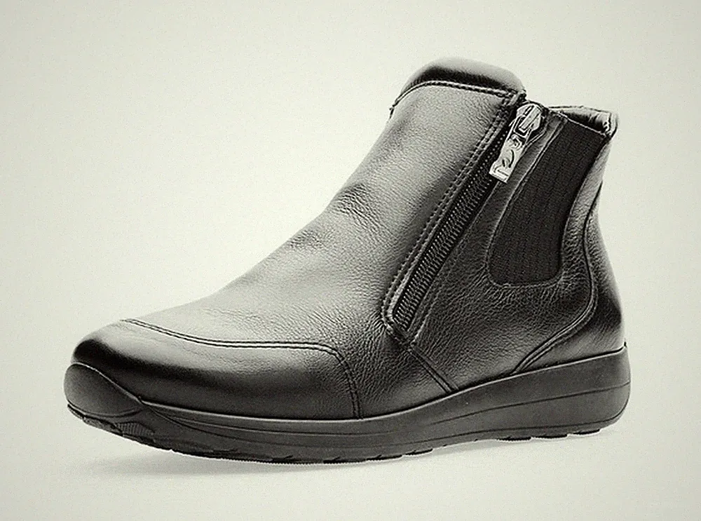 Ara Stiefelette Osaka Schwarz Glatt Leder Extraweit Chelsea Bott Kurzstiefel