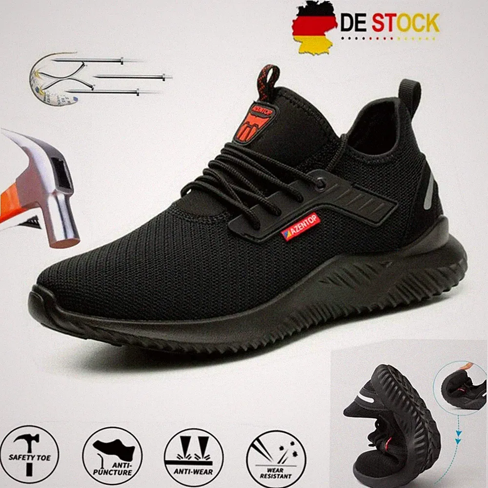 Arbeitsschuhe Sicherheitsschuhe Mit Stahlkappe Herren Damen Turnschuhe Leicht