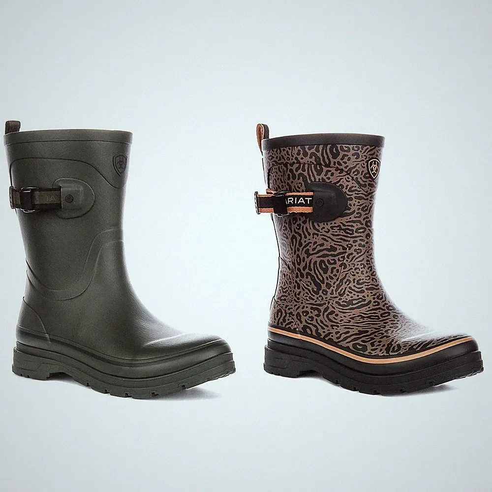Ariat Kelmarsh Mittelhoch Sohle Gummi Chelsea Damen Stiefel IN Leopard EU 36-42