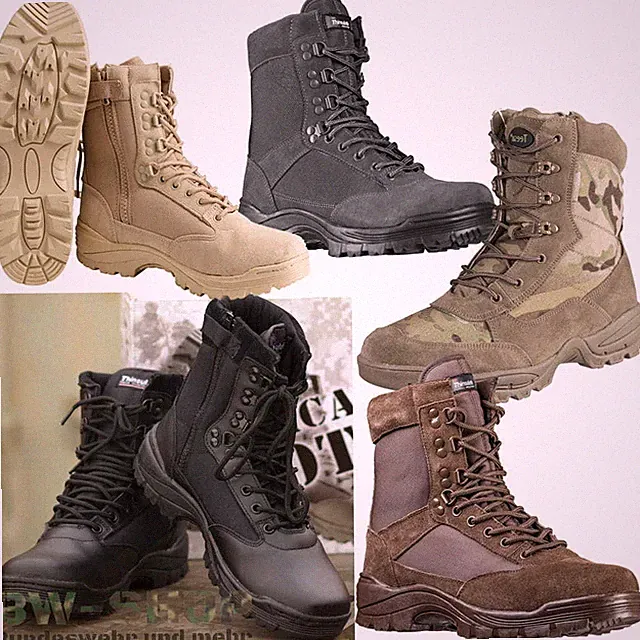 ARMY TACTICAL BOOT + ZIPPER RV OUTDOOR STIEFEL US EINSATZSTIEFEL BW KAMPFSTIEFEL
