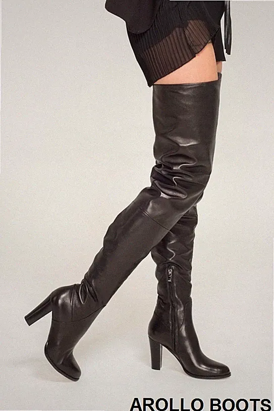 AROLLO Lange Overknee Stiefel Victoria Größe EU 37,38,39,40,42,43,44,45,46
