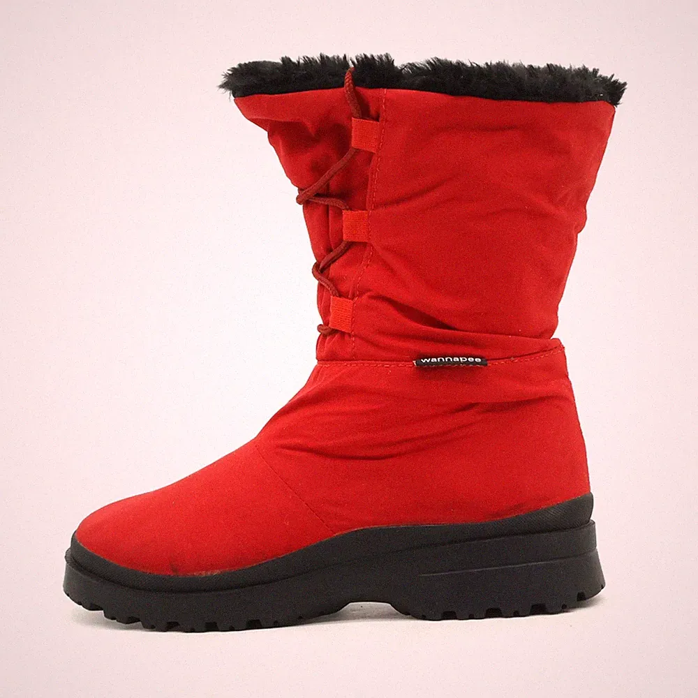 ART Damen Winterstiefel Rot Textil Mittel Warmfutter Boots Stiefel EU 37