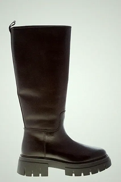 ASH Damen Schuhe Overknee Stiefel Lucky Leder schwarz mit Reißverschluss 135534-001