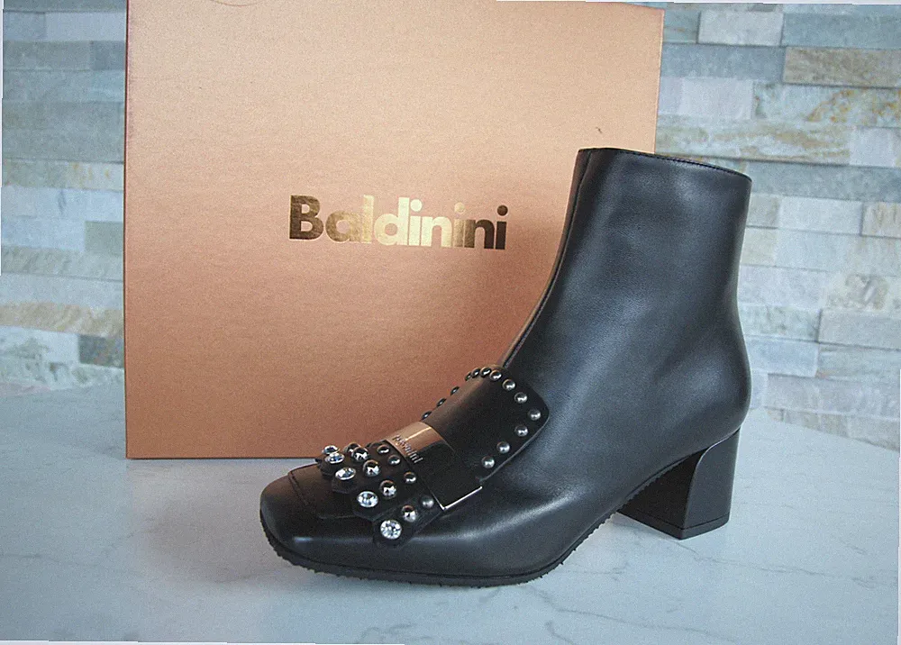 Baldinini EU 36,5 Stiefeletten booties Stiefel Schuhe schwarz NEU ehem UVP 575 €