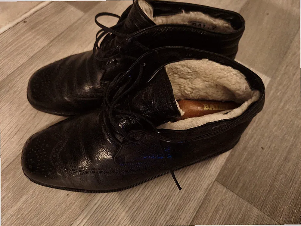 Bally Scazirp 2 Herren Stiefeletten Leder Schwarz EU 43 Lammfell gefüttert