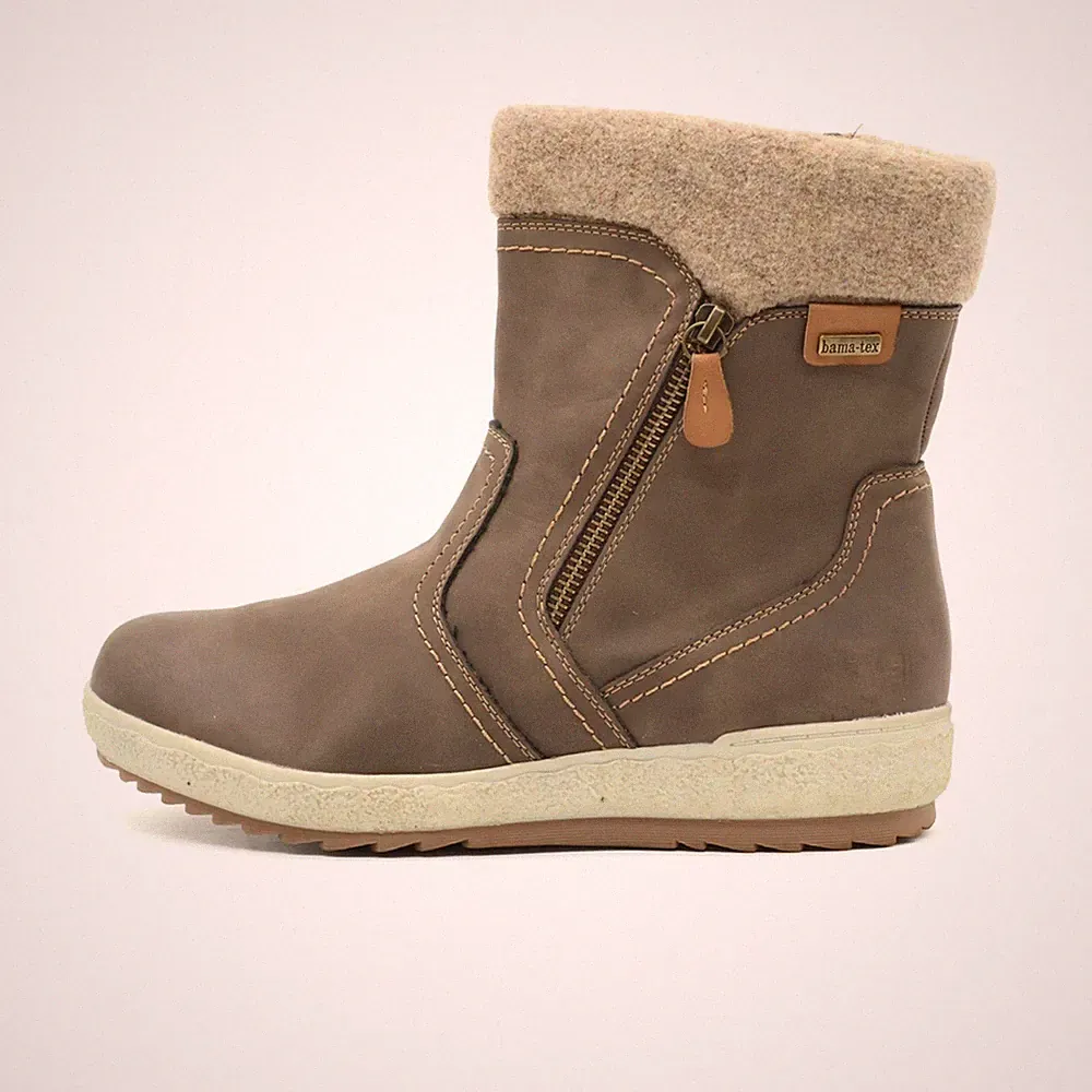 Bama Damen bama-tex Stiefel Braun Leder Mittel Warmfutter Winterstiefel EU 40