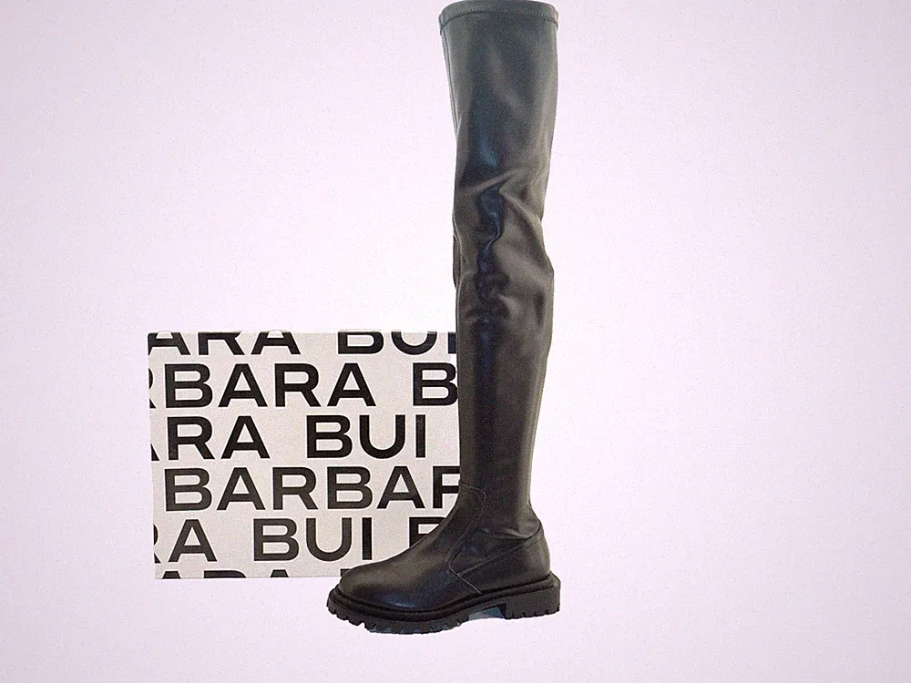 Barbara Bui OVERKNEE 70 cm. Stiefel Schwarz Stretch Boots Damen Schuhe Gr.37