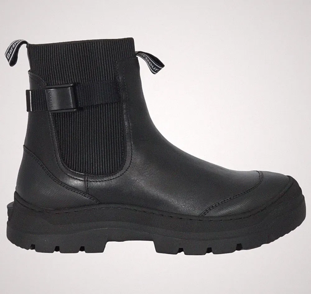 BARBOUR Stiefletten Frau Modell aus Leder Gummisohle LFO0787BK91 Schwarz Farbe Å