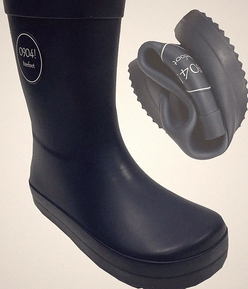 Barfuß Gummistiefel Mittelschaft aus Naturkautschuk von *0904! Barefoot* MARINE