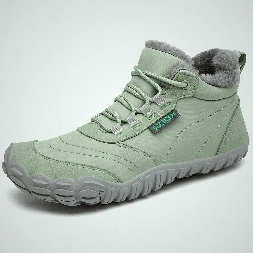 Barfußschuhe Damen Winter Gefüttert Winterschuhe Barfusschuhe Warm rutschfest...