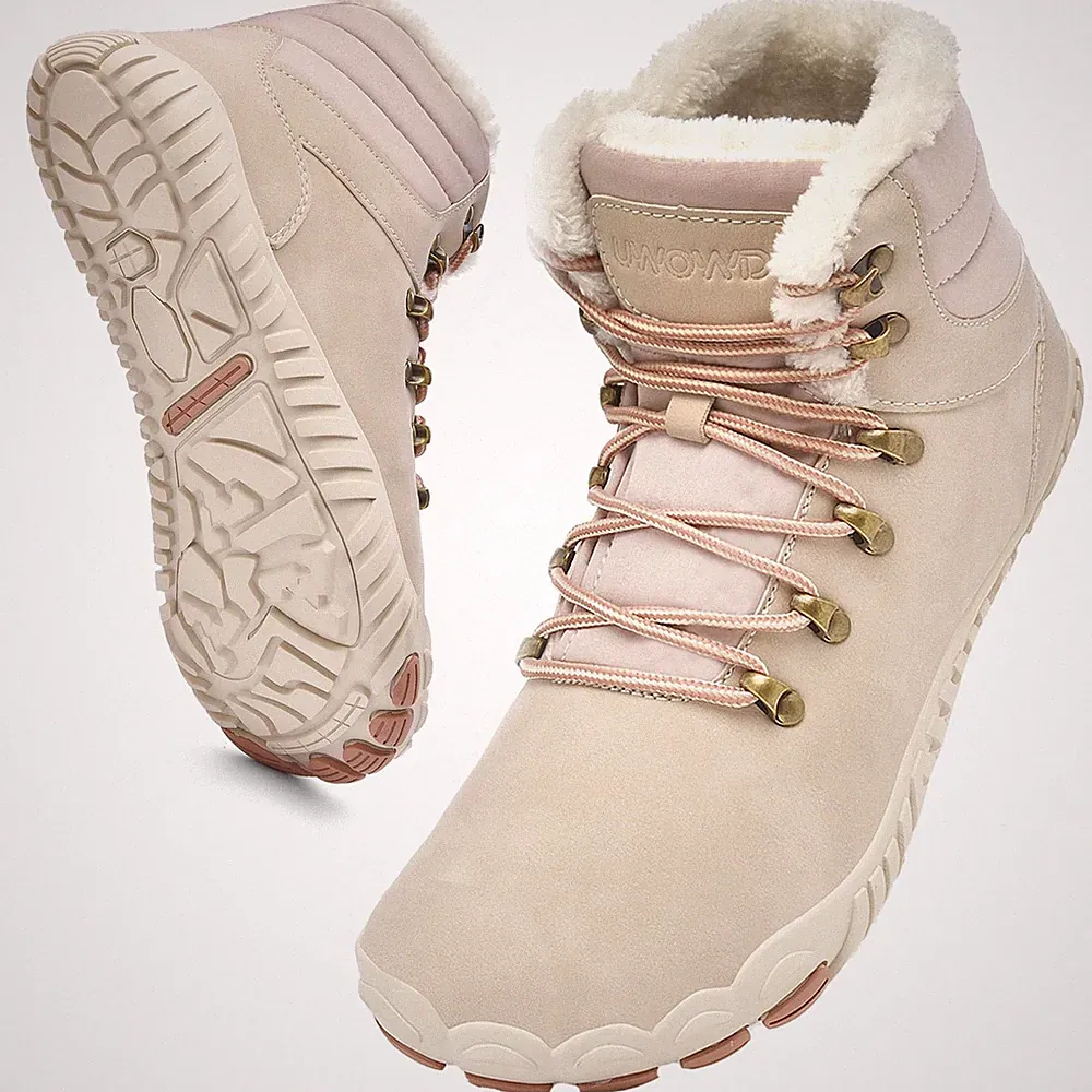 Barfußschuhe Damen Winter Herren Gefüttert Winterschuhe Warme Winterstiefel L...