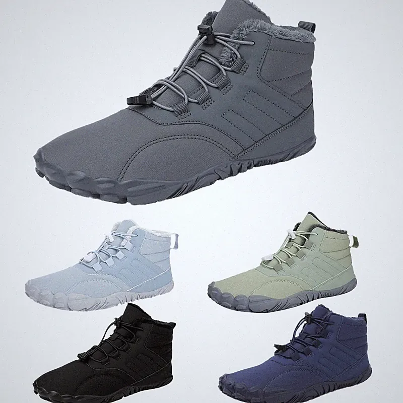 Barfußschuhe Herren Gefüttert Winterschuhe Damen Winter Warm Stiefel Outdoor