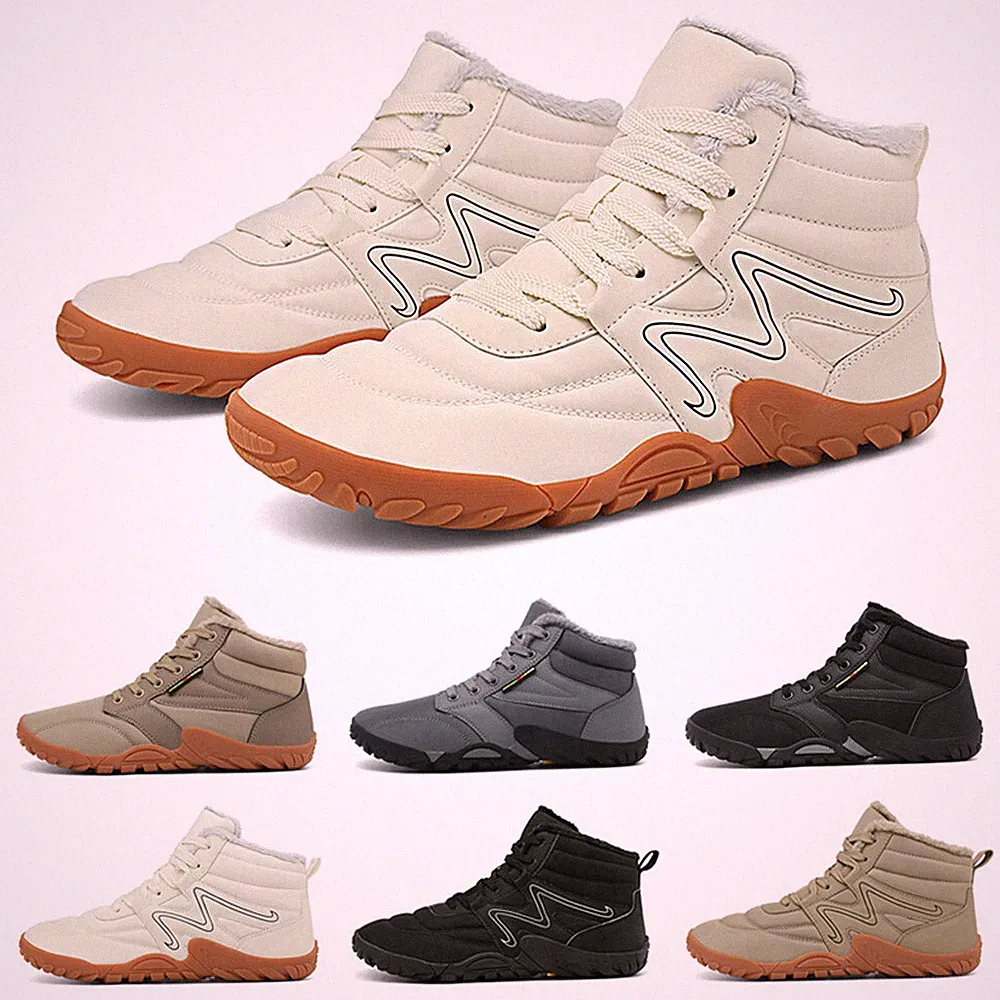 Barfußschuhe Warm Gefüttert Unisex Winterschuhe Winterstiefel Traillaufschuhe