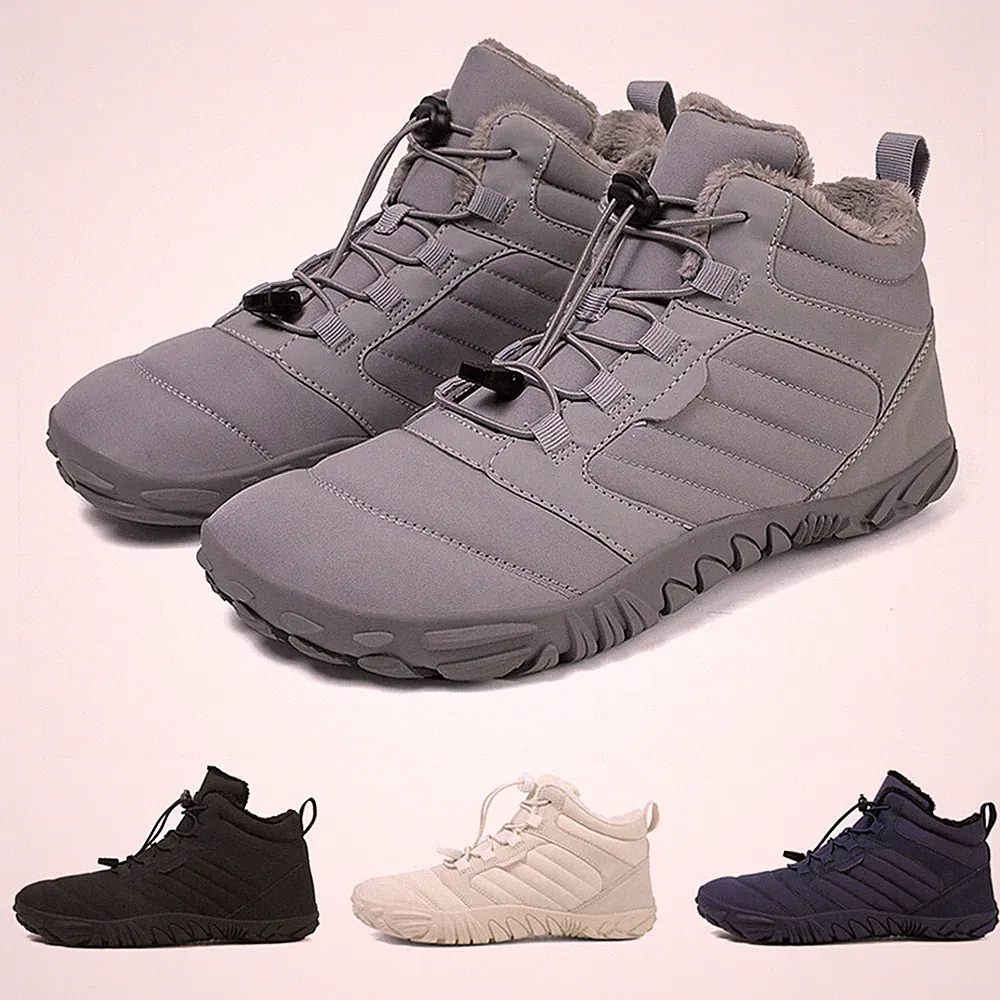 Barfußschuhe Winter Barfuss Schuhe Damen Sneaker Warm Gefüttert Winterschuhe