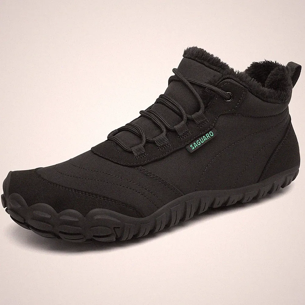 Barfußschuhe Winter Herren Winterschuhe Damen Gefüttert Winterstiefel Warm Ba...