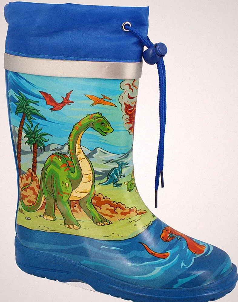Beck 851 Kinder Gummistiefel Stiefeletten Regenstiefel Dinos Dinosaurier