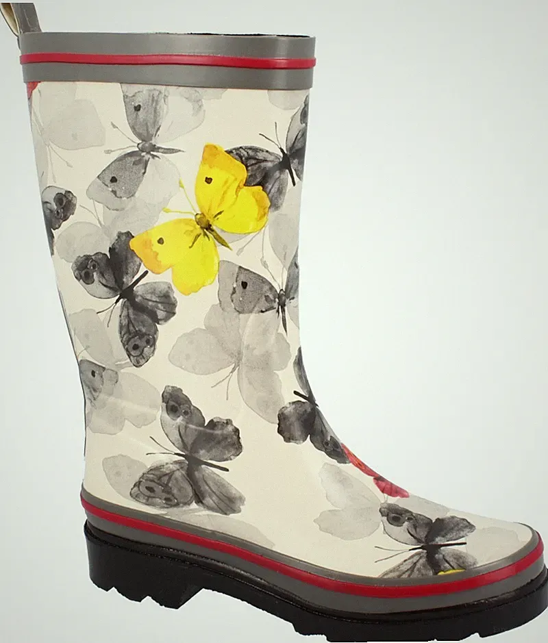 Beck 853 Schmetterling elegante Damen Gummistiefel Regenstiefel Gr. 36-42