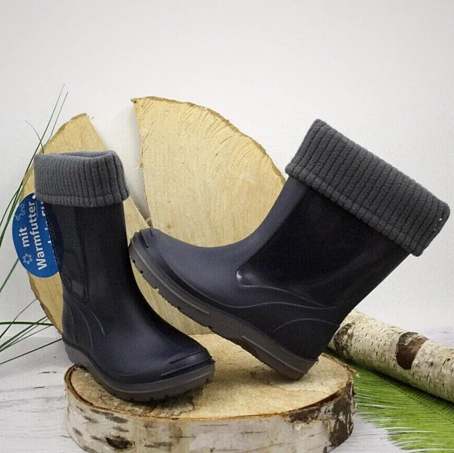 BECK 860 BASIC Blau Gr. 22, 24 & 29, Kinder Regenstiefel Gummistiefel Warmfutter
