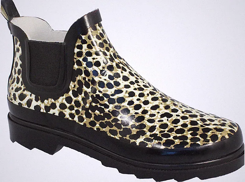 Beck 893 892 modische Gummistiefel Stiefeletten Damen Wildlife Tiger Leo Muster