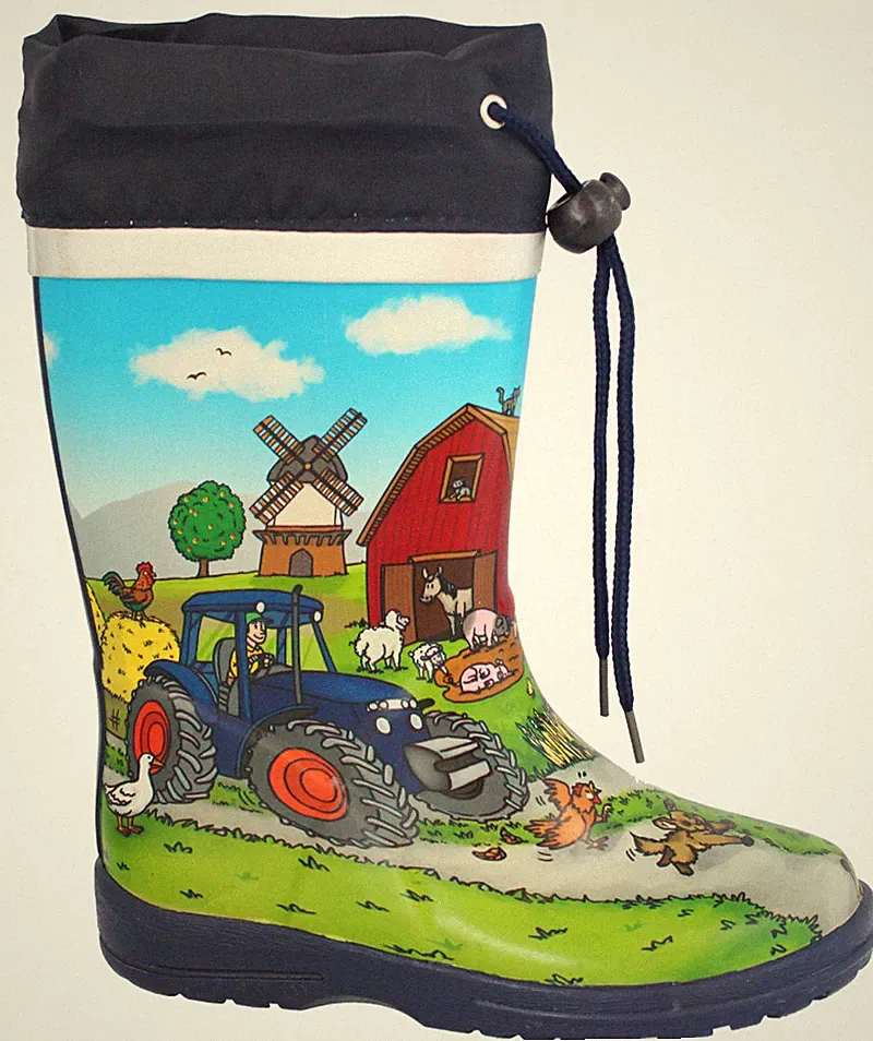 Beck 909 Bauernhof Jungen Kinder Baby Regen Matsch Gummistiefel Gr. 21-38