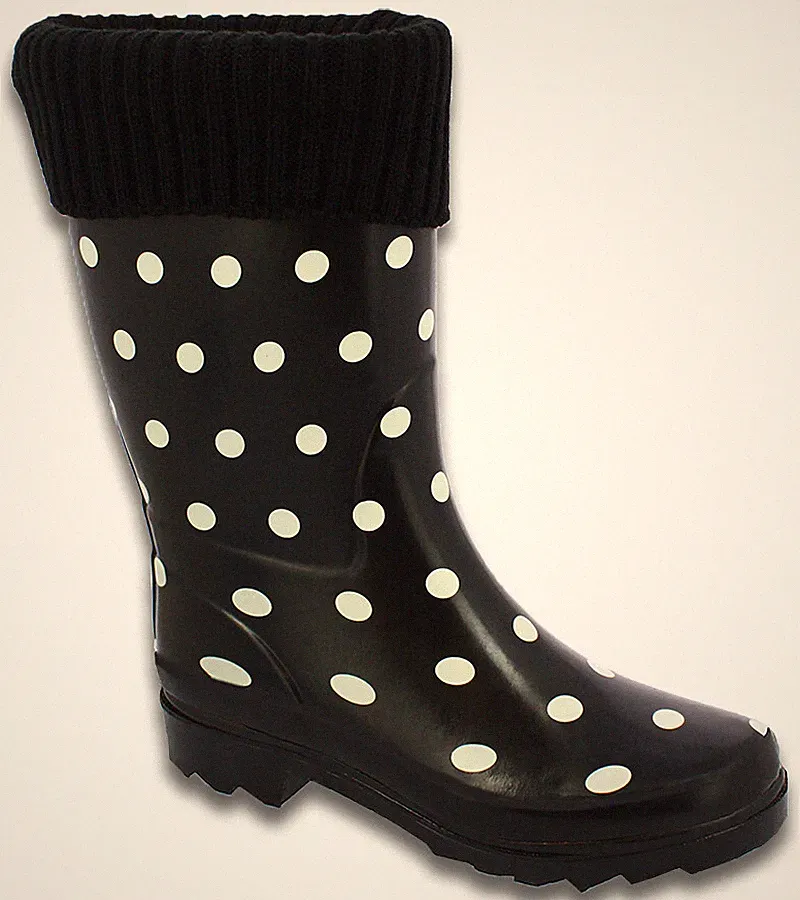 Beck 924 Dots Damen Gummistiefel Regenstiefel Regen dünnes Warmfutter Auf Lager!