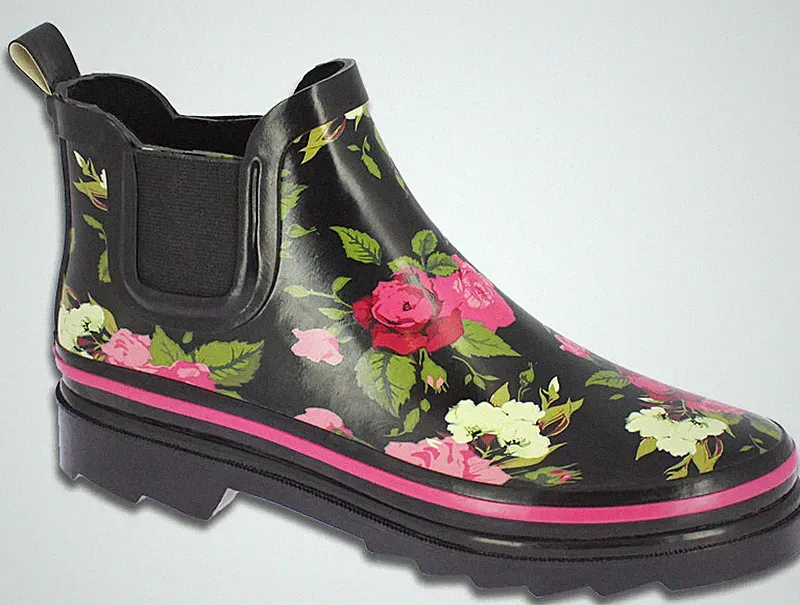 Beck 926 Wild Roses Rosen Gummistiefel Stiefeletten Boots Damen Gr. 36-42