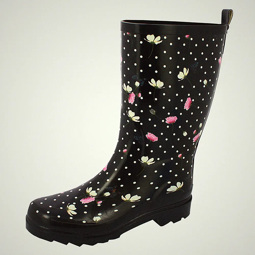 Beck Damen Gummistiefel Regenstiefel Stiefel Blumenregen