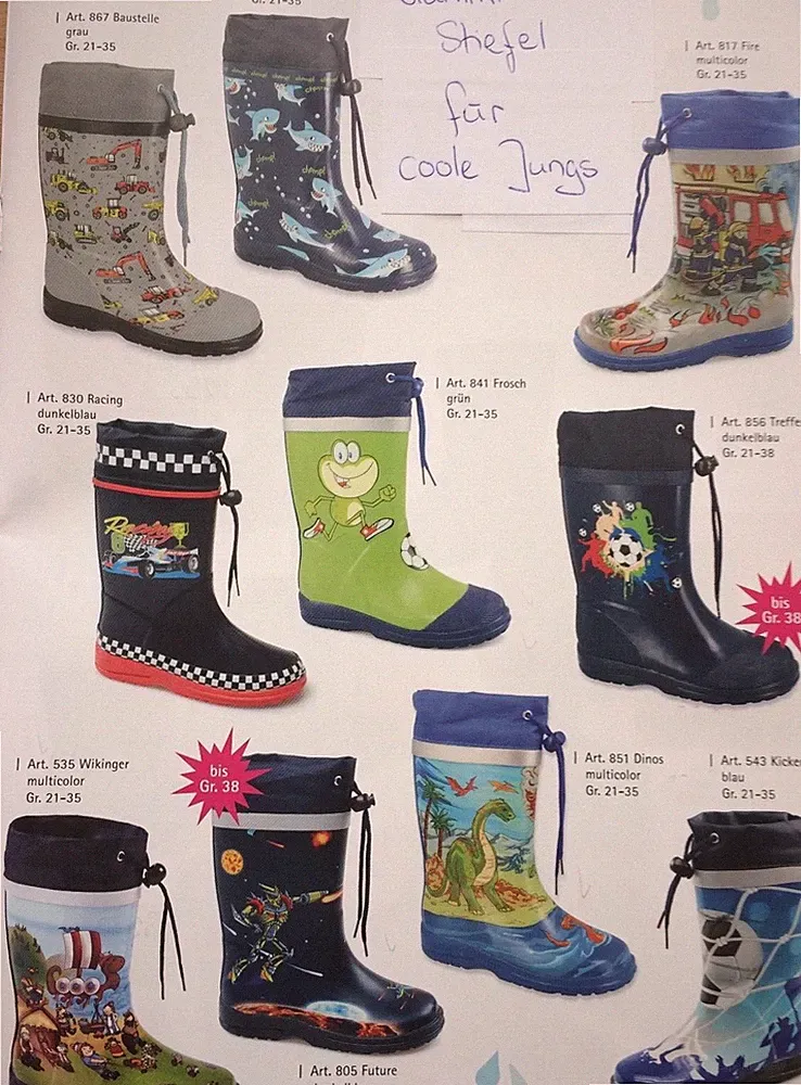Beck Jungen Kinder Baby Regen Matsch Gummistiefel Gr. 21-38 viele tolle Motive