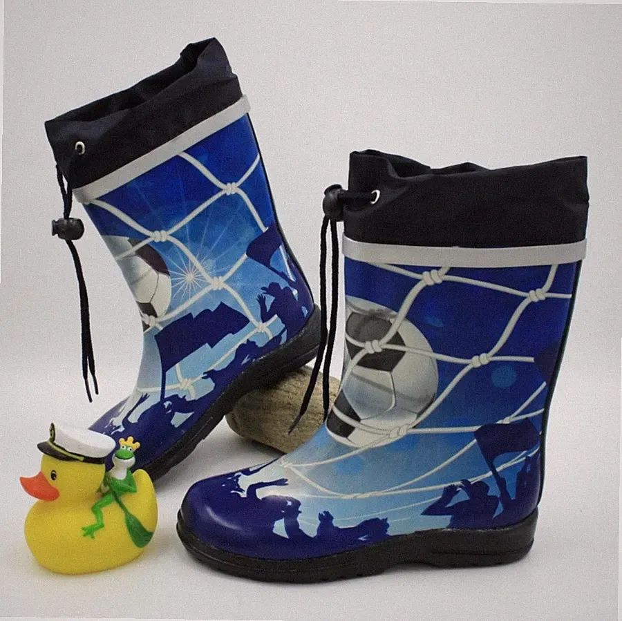 BECK KICKER Gr. 24 Jungen Stiefel Regenstiefel Gummistiefel Fußball Blau Neu