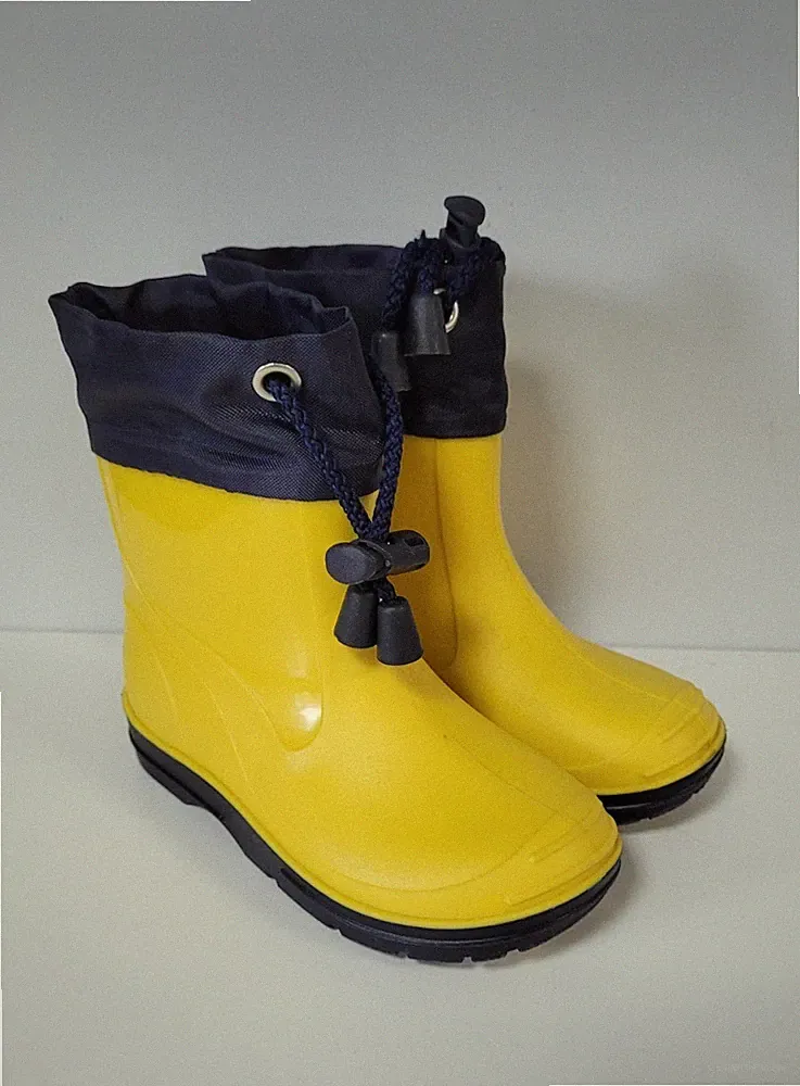 Beck Kinder Gummistiefel gelb Größe 24 weiche Sohle ungefüttert TOP Zustand
