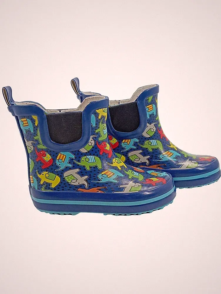 Beck Kinder Gummistiefel Gr. 21 Blau Elefanten Chelsea Regenstiefel