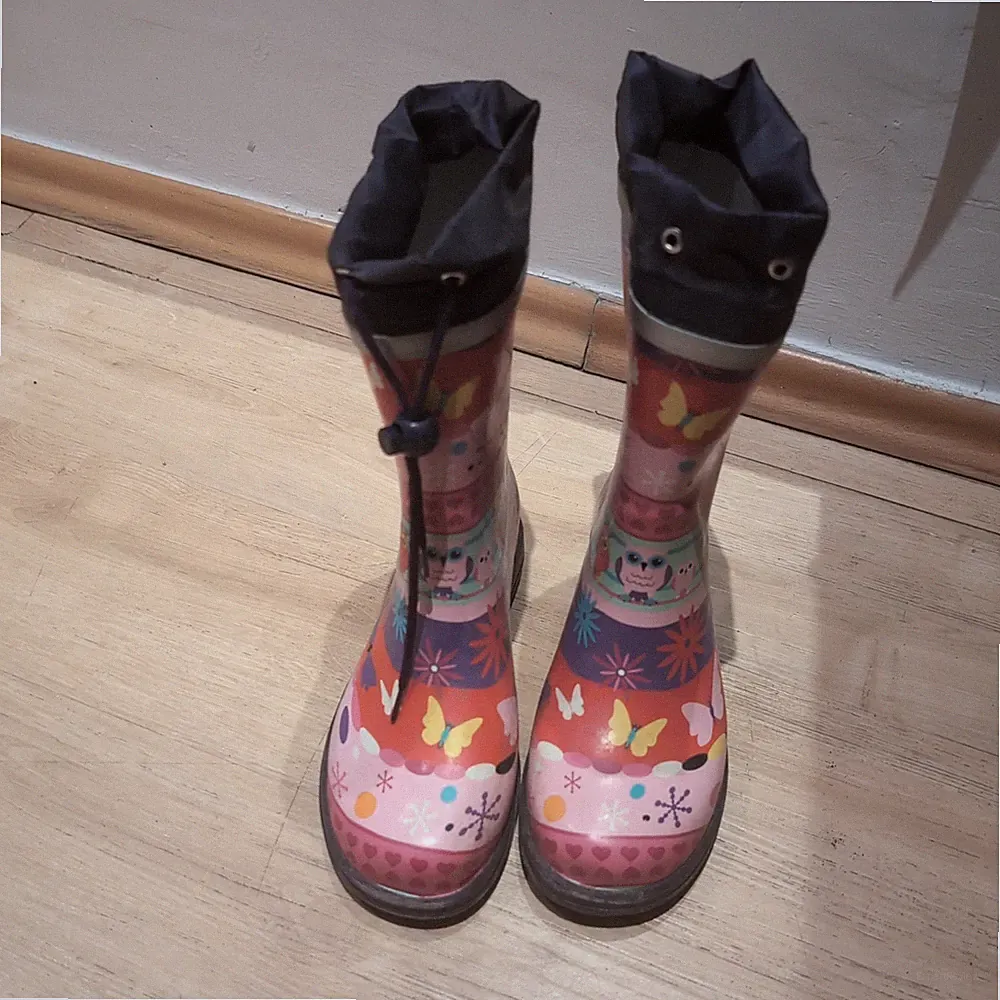 beck Mädchen Gummistiefel Gr 34 Mehrfarbig Wasserdicht Eule Schmetterling