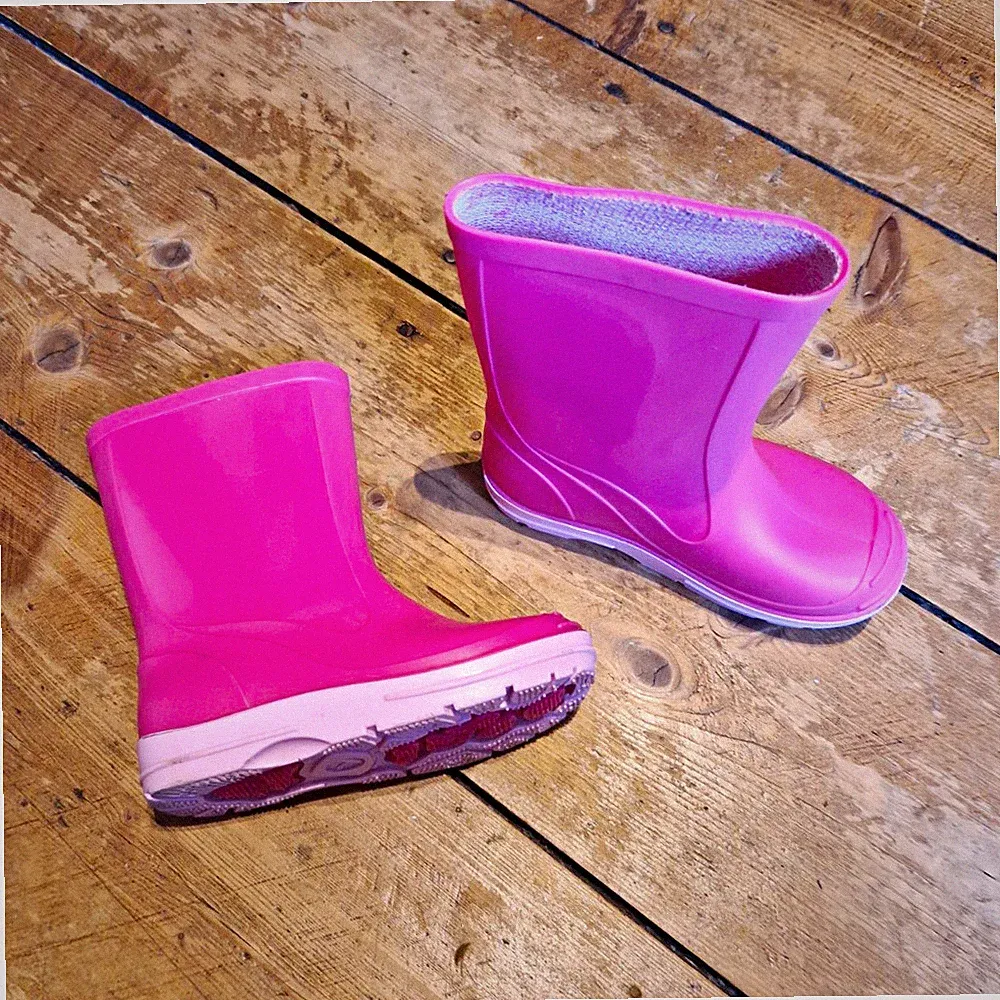 beck Mädchen Gummistiefel Rosa EU 23 Mid Top Schlupf flach runde Spitze