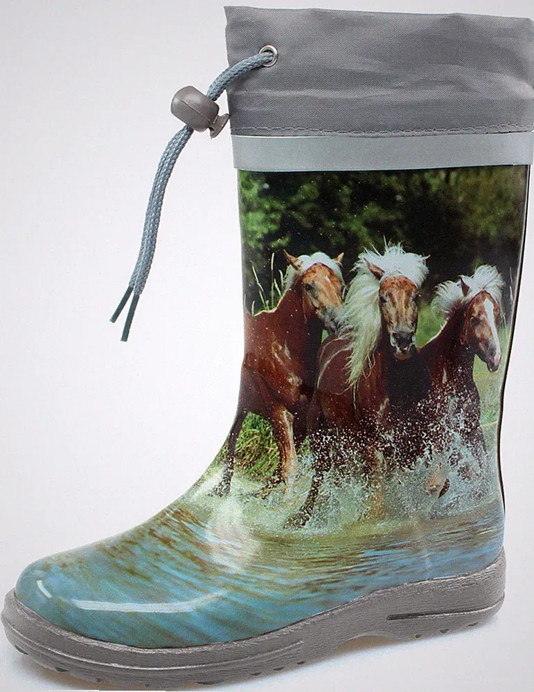 Beck Mädchen Kinder Baby Regen Matsch Stiefel Gummistiefel Gr 21-38 Pferde 804