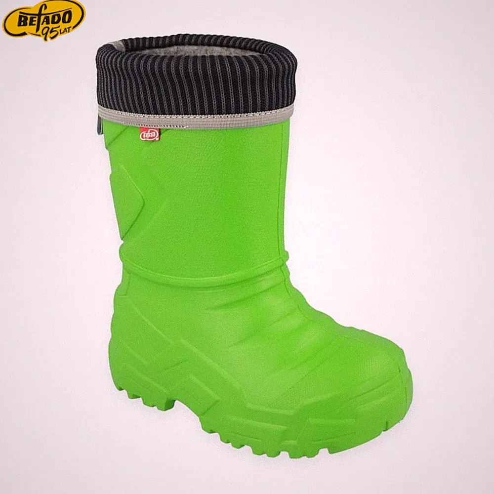 Befado® Kindergummistiefel EVA, wasserdicht, reflektierend, Grün 30-36