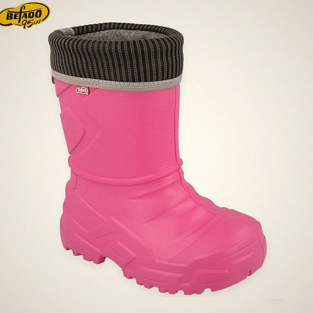 Befado® Kindergummistiefel EVA, wasserdicht, reflektierend, Rosa 31 - 36