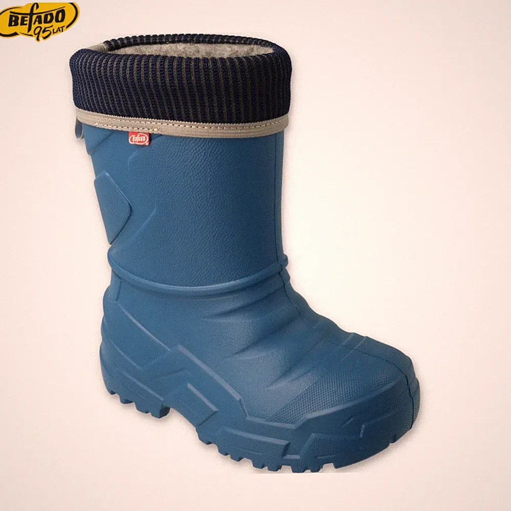 Befado® Kindergummistiefel – Leicht, wasserdicht, reflektierend, Blau 31-36