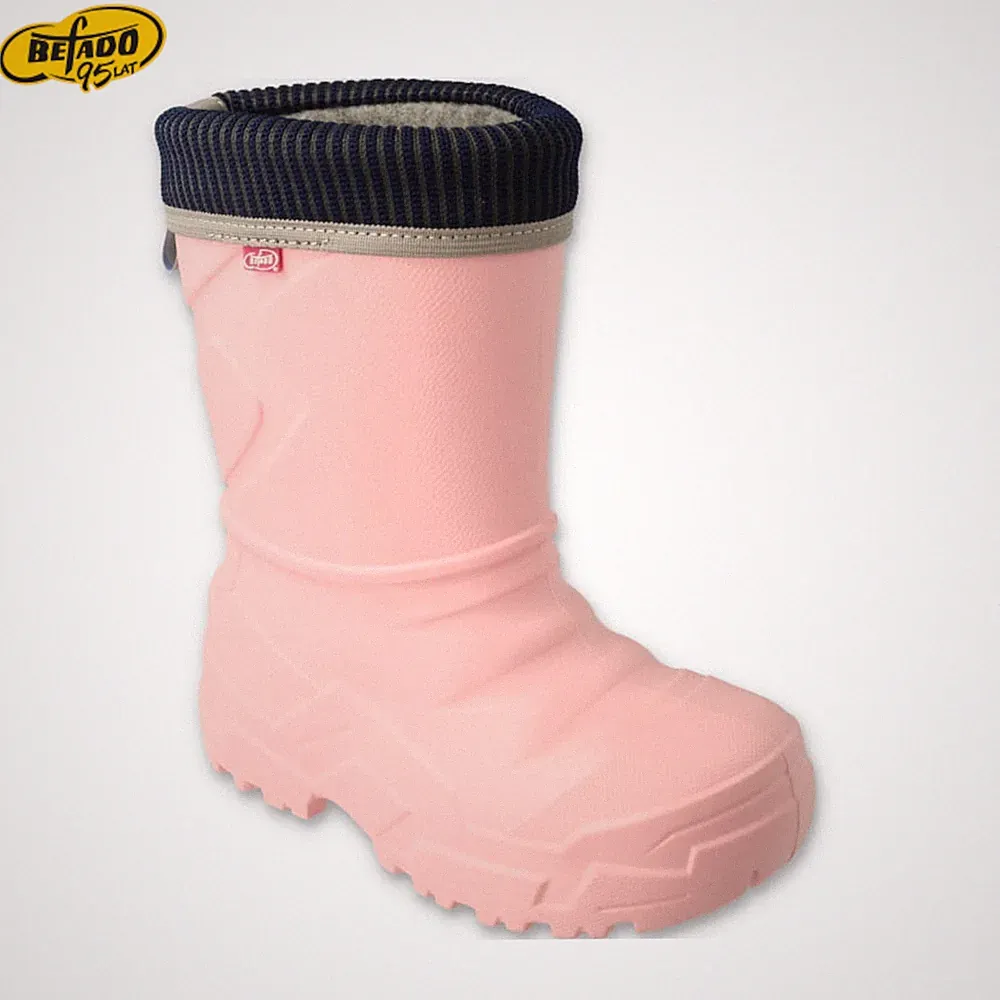 Befado® Kindergummistiefel – Leicht, wasserdicht, reflektierend, Hellrosa 31-36