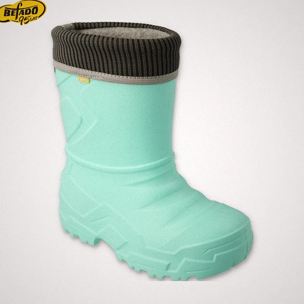 Befado® Kindergummistiefel – Leicht, wasserdicht, reflektierend, Minze 31-36