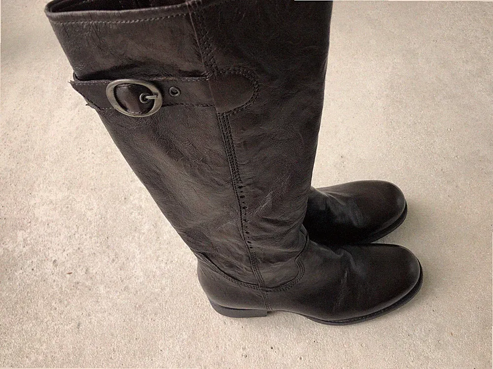 BELMONDO Stiefel unbenutzt Gr. 38 flexible Weite geschmeidiges Leder braun