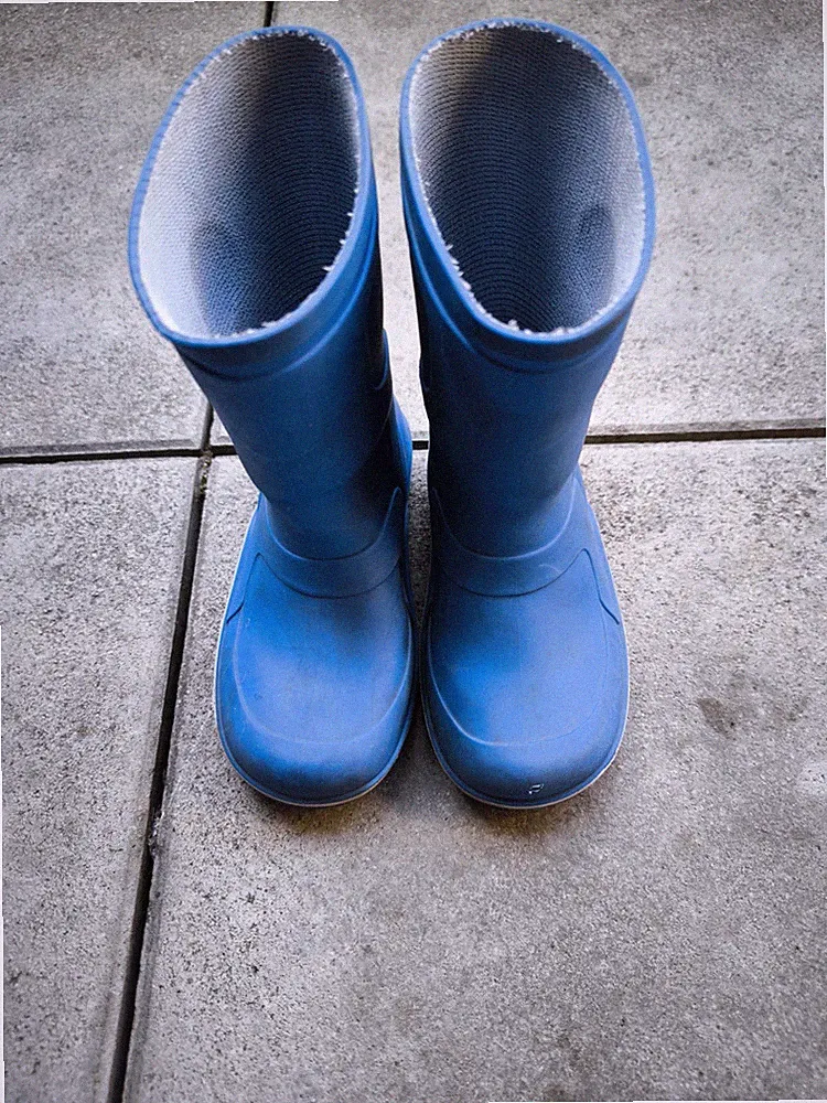 BeMega Kinder Gummistiefel Gr. 24 blau gefüttert Regenstiefel