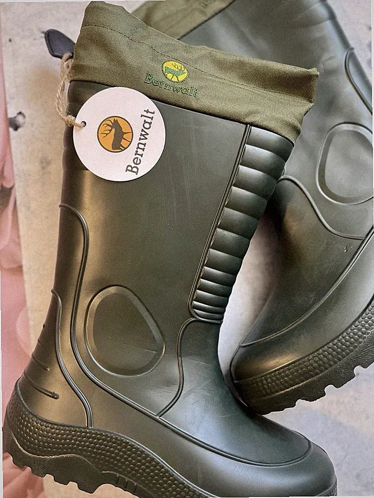Bernwalt Herren Stiefel Boots Gefüttert Jagdstiefel Grün 42 Neu