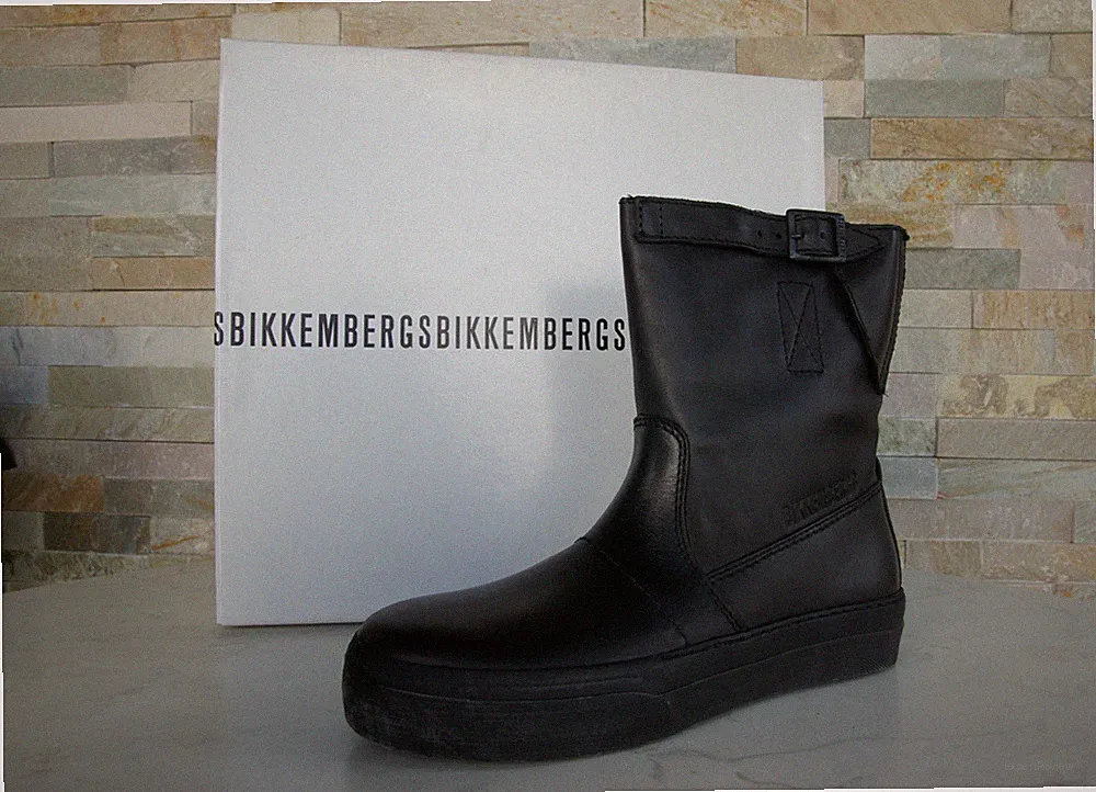 Bikkembergs EU 40 Stiefel Stiefeletten Fell Schuhe schwarz neu ehem UVP 343 €